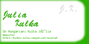 julia kulka business card